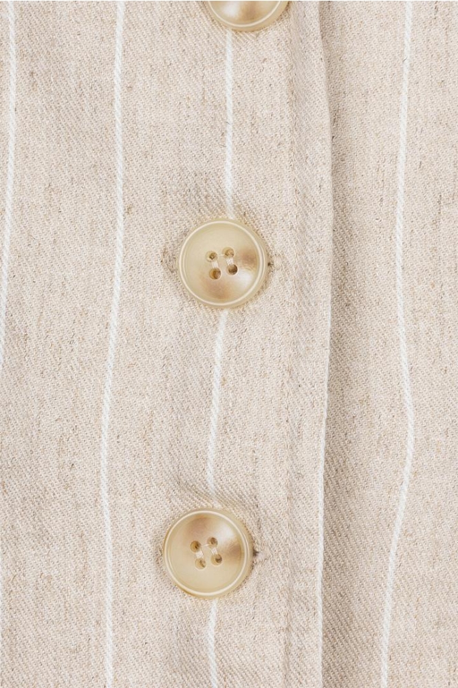 GILET LINEN STRIPE SP25 17006 180 sand